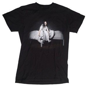 Billie Eilish 2019 When We All Fall Asleep World Tour T-Shirt Black Size Small